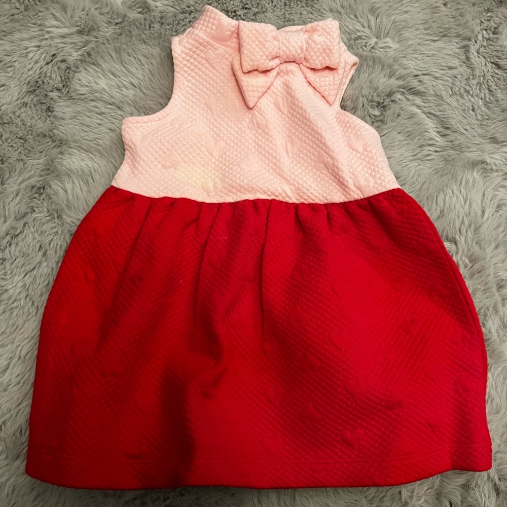 Beautiful quilted pink and red quilted heart dress
